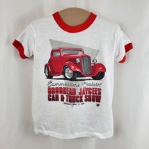 Vintage Jaycees Car Show 1988 Ringer T-Shirt Kids L 14-16 Hanes 50/50 US... - $18.99
