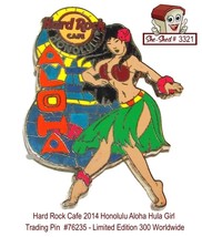 Hard Rock Cafe 2014 Honolulu Aloha Hula Girl 76235 Trading Pin - £19.55 GBP
