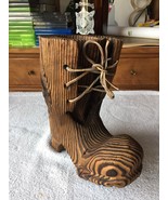 Give Your Husband The Boot - Vintage Wood Sculpture - Hiking Forestry Wo... - £46.69 GBP