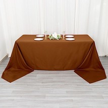 Cinnamon Brown Polyester 90X156&quot;&quot; Rectangle Tablecloths Wedding Party Home Gift - $26.10