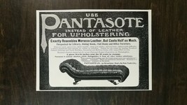 Vintage 1901 Pantasote Fake Leather Upholstery Original Ad  721 - $6.64