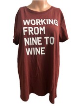Woman’s Nine To Wine Medium Tee Shirt NWOT - $150.76 MXN