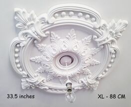 85CM LARGE Ceiling Rose Beautiful White Ornate Home Decor Medallion HUGE... - €84,63 EUR 85CM LARGE Ceiling Rose Beautiful White Ornate Home Decor Medallion HUGE... - €84,63 EUR