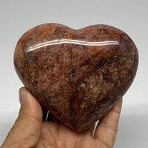 0.79 lbs, 3.4&quot;x3.8&quot;x1.4&quot;, Red Jasper Heart Polished Healing Home Decor, ... - £58.14 GBP