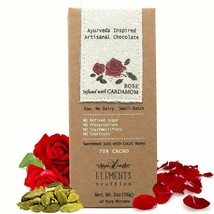 Elements Truffles Rose Bar with Cardamom Infusion - Dairy Free Chocolate... - £10.74 GBP