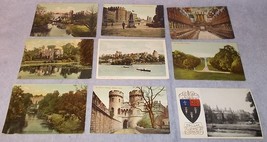 Antique Vintage Warwick and Windsor Castle England Post Card Lot of 9 Ca 1907 - £7.86 GBP