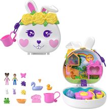 Polly Pocket Sparkle Cove Adventure Unicorn Floatie Compact Playset with... - £11.00 GBP