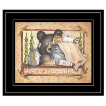 Bear Necessities Getting Ready Black Framed Print Wall Art - $67.99