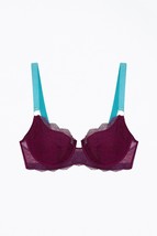 Dora Larsen orla lace balconette bra in Dark Purple - £41.11 GBP