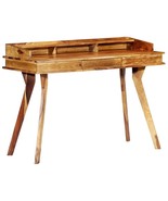 vidaXL Mid Century Solid Sheesham Wood Writing Desk Brown Finish - $3,976.17 MXN
