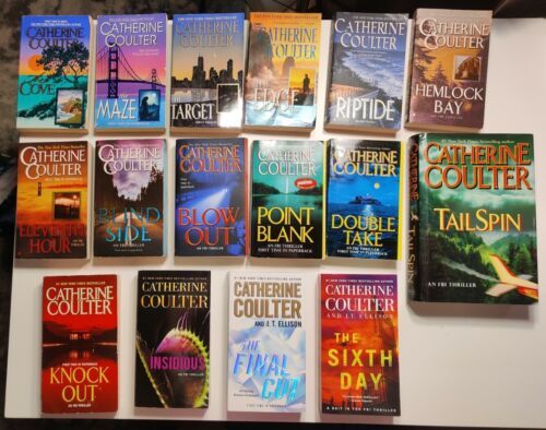 16 Catherine Coulter FBI Thriller Series Books Lot 2 Brit Maze Target Kn... - $52.24