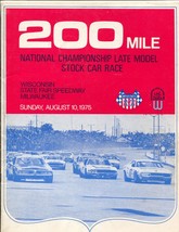 Wisconsin State Fair Park Speedway USAC Auto Race Program 8/10/1975-Stott-FN - £42.49 GBP