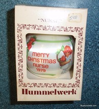 Vintage Hummelwerk 1979 Merry Christmas Nurse Satin Ball Unbreakable Ornament - £9.32 GBP