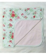 First Impressions Baby Blanket Floral Polka Dot Pink Flowers Cotton Girl... - $380.59 MXN
