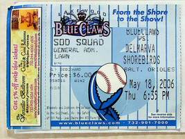 2006 Lakewood, DE Blueclaws &quot;Sod Squad&quot; Ticket and Refrigerator Magnets - $7.24