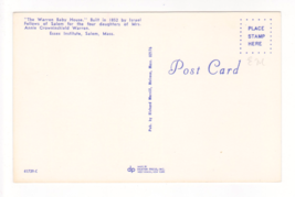 Vtg Postcard-Warren Baby House-Essex Institute-Salem MA-Dollhouse-Chrome~ME1 - £3.84 GBP