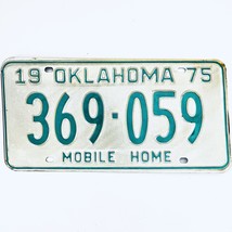 1975 United States Oklahoma Base Mobile Home License Plate 369-059 - $17.60 CAD