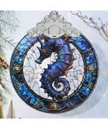 SEAHORSE Stained Glass Suncatcher Christmas Ornament Keepsake Gift - $271.03 MXN