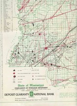 State of Mississippi Oil Fields Maps &amp; Summary of Geologic Formations 1966 - $37.62