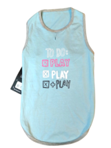 Hotel Doggy Blue To Do Checklist: Play Play Play Tank (Pet, Dog) Size Large - $8.44