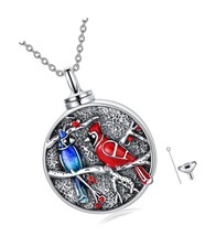Dog Paw Prints/Skull/Owl/Red Cardinal Urn Necklaces - £173.47 GBP