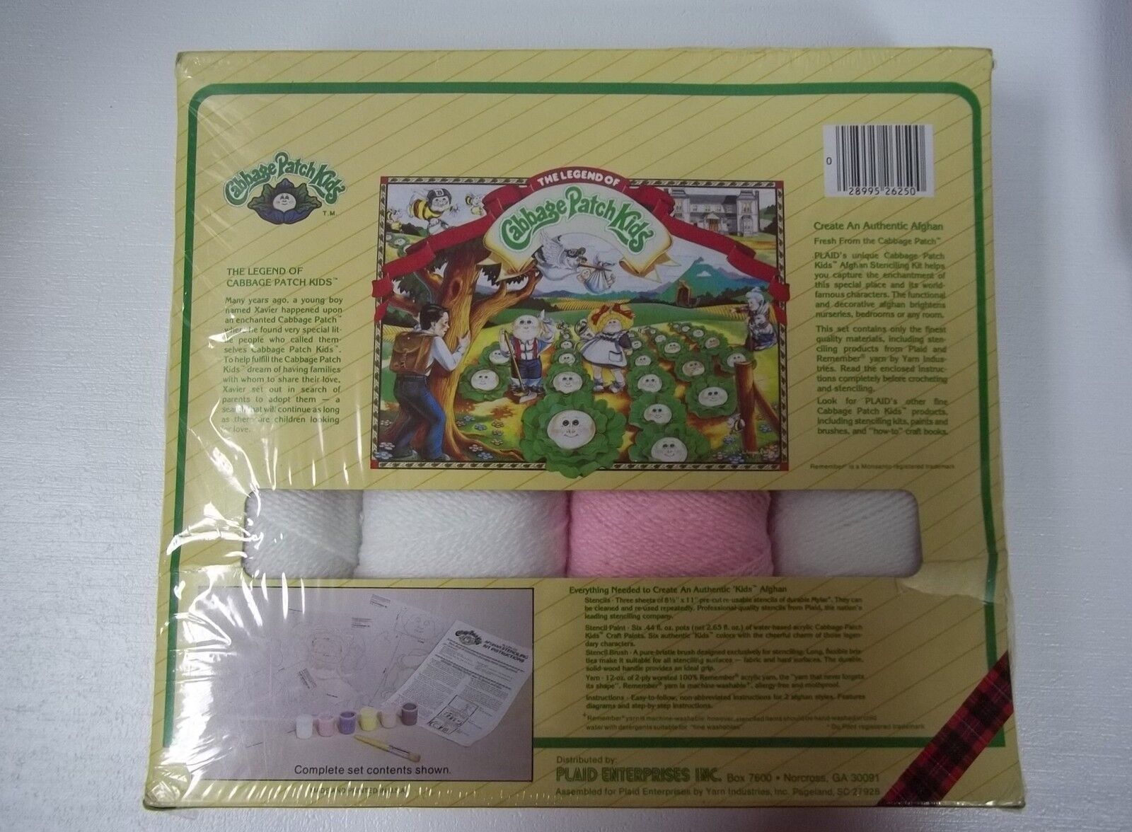 Cabbage Patch Kids Afghan Stenciling Kit #26250 32x32" My Little Girl New - $39.55