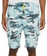 Eleven Paris Men&#39;s Camo Fleece Cargo Short in Bluestone Camo-2XL - $41.18 CAD