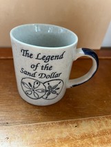 The Legend of the Sand Dollar Religious Saying Blue &amp; White Ceramic Coffee Cup  - £10.29 GBP