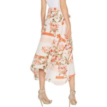 CALVIN KLEIN Ruffle Front Floral Midi Summer Skirt with belt SZ 2 NEW  $99 - £66.20 GBP