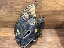 Wilson A750 Series 32 1/2” Catcher&#39;s Mitt A0750 CMLE Black Baseball Glov... - €20,49 EUR