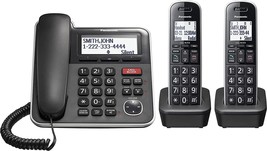 Kx-Tgb852B (Black) By Panasonic, Expandable Corded/Cordless Phone System... - £81.79 GBP