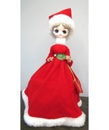 Bradley Big Eyes Musical Christmas Doll W/Santa Hat and Purse 12” GUC - $14.99