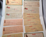 Coca Cola Coke Payroll Mixed 14 Check lot 1930s and 1940s - $24.70