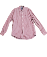 American Eagle Mens Button Up Shirt Large Long Sleeve Red And White Pins... - $399.98 MXN