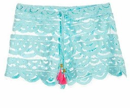 PILYQ CAB718S Girls Little Lexi Swim Cover Shorts Cabana Blue ( S ) - £69.97 GBP