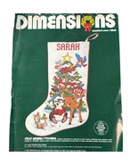 Dimensions Counted Cross Stitch #8313 Jolly Animals Stocking Kit Christm... - $328.71 MXN