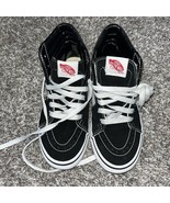 VANS Skateboard Pro Skate Shoes Kids Size 3 Black/White Casual Sneakers VGC - £19.46 GBP