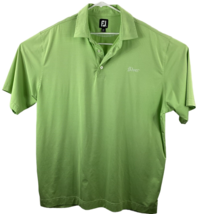 Footjoy Shirt Men&#39;s XL Green SS Polo Golf Active Wear St. Ives Embroidered Chest - £15.01 GBP