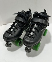 Rock Skates GT-50 Black Roller Skates Mens Size 9  + Rollerblades Pads - $48.90