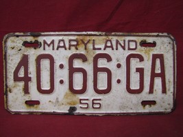 Antique Original 1956 Maryland License Plate #31 - $24.74