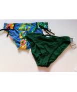 Two Bar III Bikini bottoms Size Medium Solid and Hawaiian print - $278.42 MXN