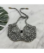 Freya Halter Bikini Top Size 34 E White Black Geometric Star Print Under... - $26.72