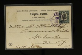 Vintage Republic of Panama Postcard Postal History UDB 1907 Travellers Palm Tree - £10.76 GBP