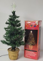 *B42) Vintage Holiday Boutique 24&quot; Fiber Optic Christmas Tree Color Chan... - $365.87 MXN