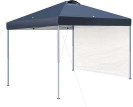 SlowSnail Outdoor Pop Up Canopy Tent with a sidewall, 10x10 Instant Sun Shade, - £96.31 GBP