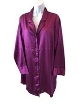 Women&#39;s Apt. 9 PAJAMA Top XL, long sleeve, satin feel, plum/Purple - £12.19 GBP