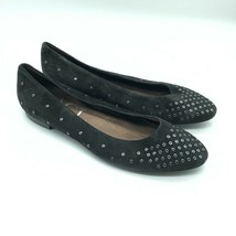 AGL Womens Ballet Flats Slip On Studded Leather Black Size 39.5 US 9.5 - £30.77 GBP