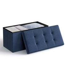 SONGMICS 30 Inches Folding Storage Ottoman Bench, Storage Chest, Foot Re... - $42.80