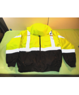 NEW REFLECTIVE PYRAMEX JACKET HI-VIZ WATERPROOF ANSI CLASS 3 RJ3210L LARGE - $822.92 MXN