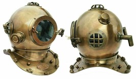 Antique Vintage Divers Helmet 18 Diving Marine US Navy Mark V Deep Sea Replica - £169.59 GBP